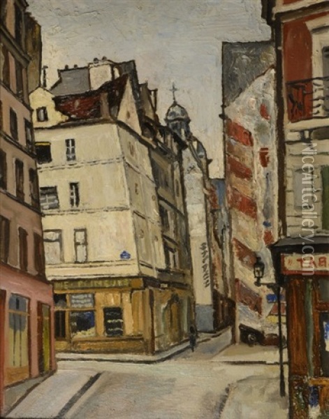 Rue Des Jardins St Paul Oil Painting - Nathan Grunsweigh