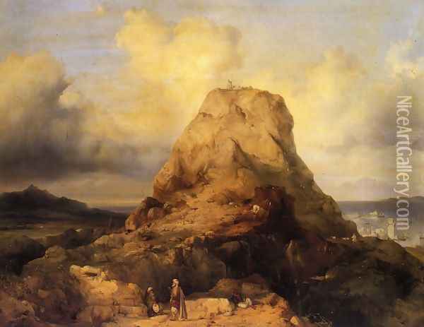 Landscape in Rhodes Oil Painting - Jacobus Jacobs