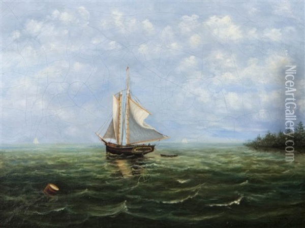 Nautical View Oil Painting - John A. Hammond