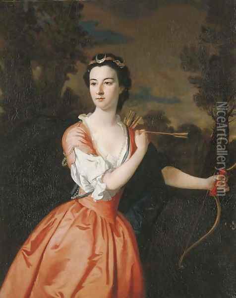 Portrait of Lady Frances Montague (d. 1788), as Diana Oil Painting - Allan Ramsay