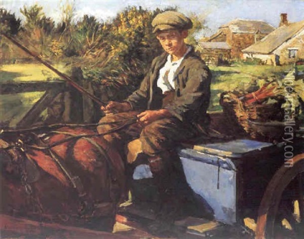 The Huckster Oil Painting - Stanhope Forbes
