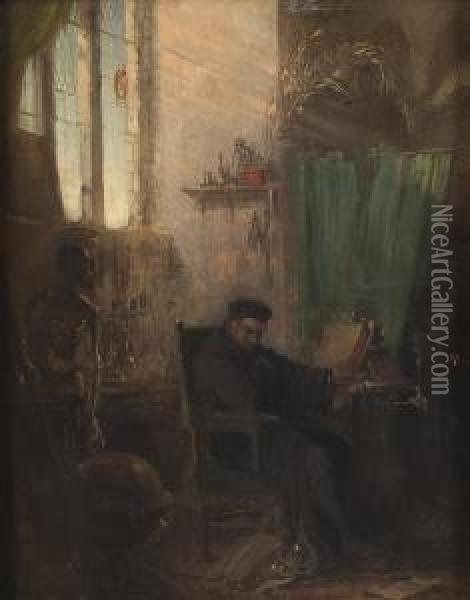 Der Alchimist Oil Painting - Carl Theodor Von Piloty
