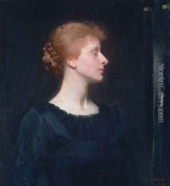Jessica, 1890 Oil Painting - Dennis Miller Bunker