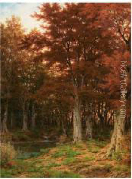 Waldlichtung Oil Painting - Robert Zund