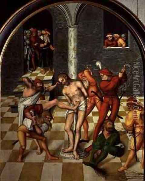 The Flagellation of Christ Oil Painting - Lucas The Elder Cranach
