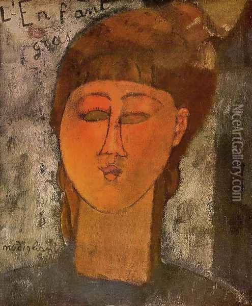 The Fat Child Oil Painting - Amedeo Modigliani