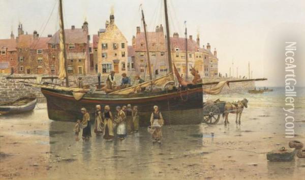 Low Tide Oil Painting - Henry Pember Smith