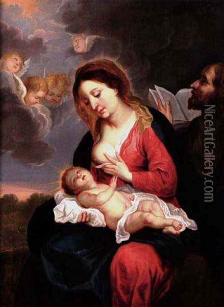 Vierge A L'enfant Oil Painting - Balthasar Beschey