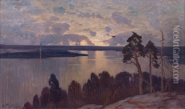 Midsummer Night Oil Painting - Eugen Taube