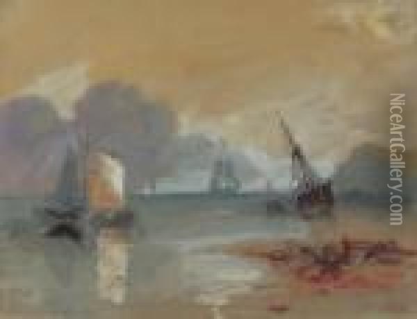 Study Of 'sun Rising Through Vapour' After Turner Oil Painting - Hercules Brabazon Brabazon
