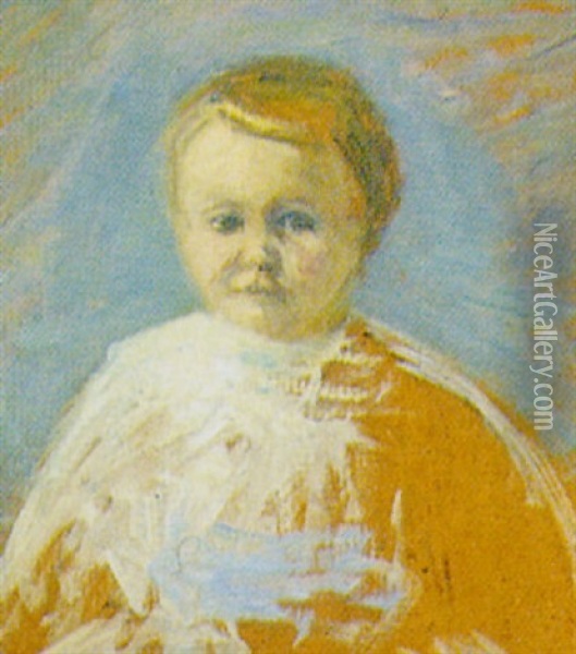 Barneportraet Oil Painting - Julius Paulsen