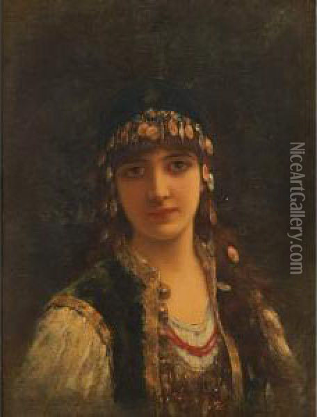 Gypsy Girl Oil Painting - Eisman Semenowsky