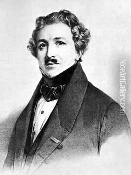 Louis Jacques Mande Daguerre 1787-1851 Oil Painting - Henri Grevedon