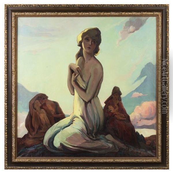 Womanhood Personified Oil Painting - Alexander Oscar Levy