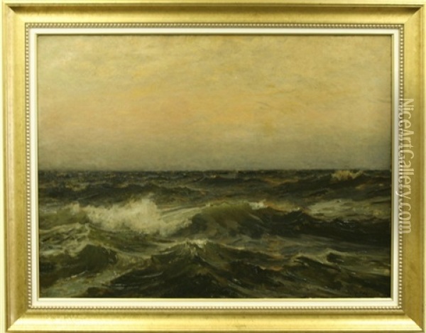 Ocean Sunset Oil Painting - Frank Knox Morton Rehn