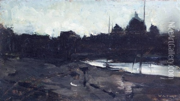 Seinpost Scheveningen Oil Painting - Willem de Zwart
