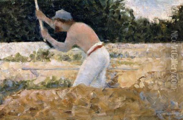 Casseur De Pierres Oil Painting - Georges Seurat