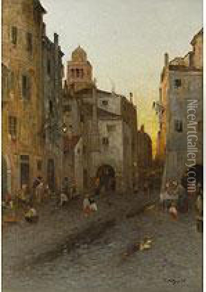 Strasse In Konstantinopel Oil Painting - Wilhelm von Gegerfelt