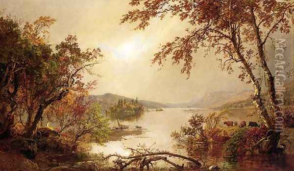 Greenwood Lake I Oil Painting - Jasper Francis Cropsey