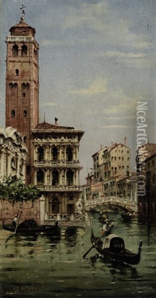 San Geremia In Venedig Oil Painting - Marco Grubas