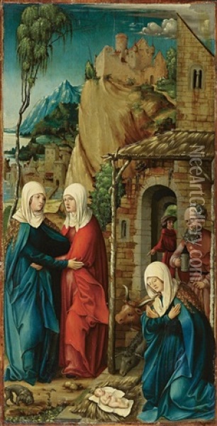 Heimsuchung Und Geburt Christi Oil Painting - Christoffel Bockstorfer