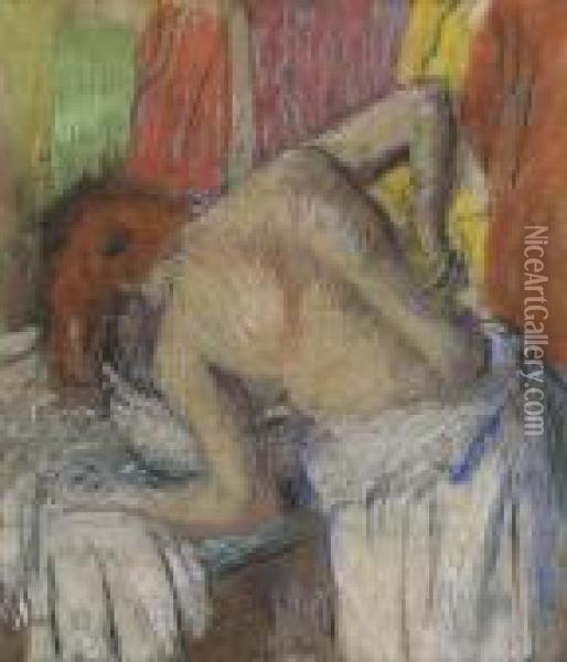 Femme S'epongeant Le Dos Oil Painting - Edgar Degas