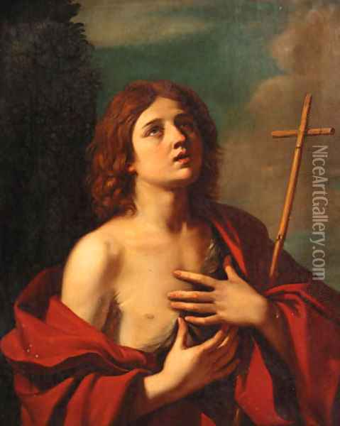Saint John the Baptist 3 Oil Painting - Giovanni Francesco Barbieri