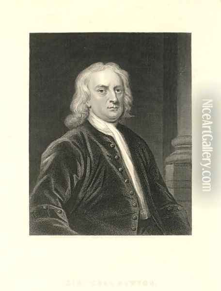 Sir Isaac Newton Oil Painting - John Vanderbank