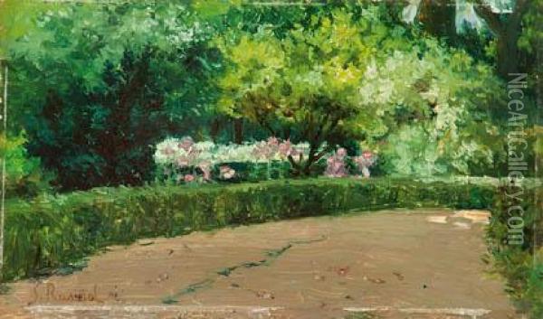 Jardin Botanico Oil Painting - Santiago Rusinol i Prats