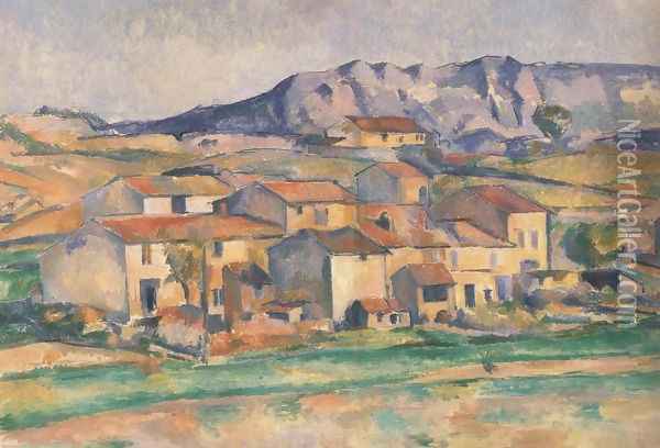 Mont Sainte Victoire And Hamlet Near Gardanne 1886 90 Oil Painting - Paul Cezanne