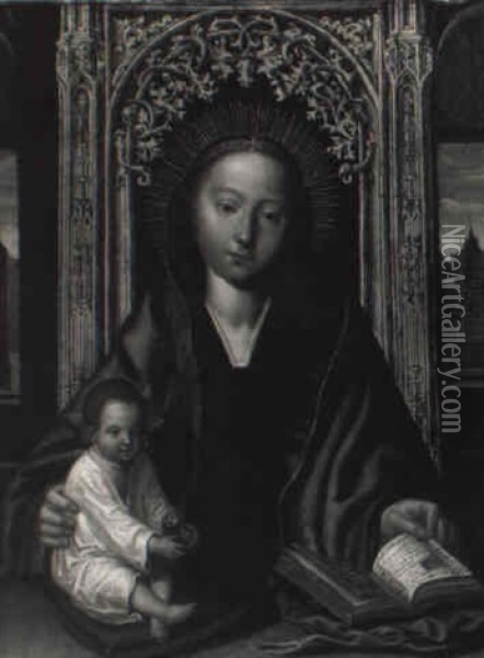 Madonna And Child Oil Painting - Quentin Massys the Elder