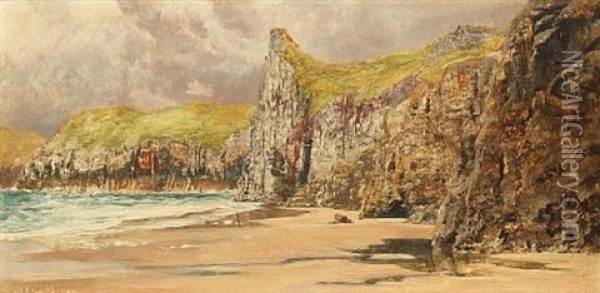 Skrinkle Cove Oil Painting - John Brett