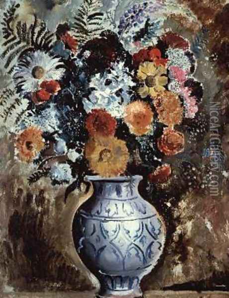 Flowers in a pot Oil Painting - Christopher Wood