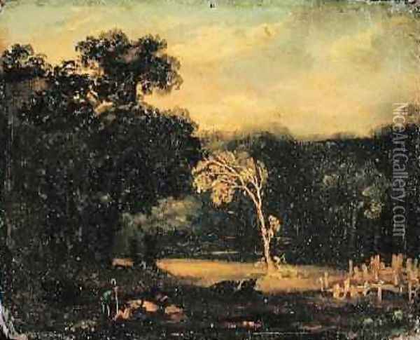 Sketch from Nature in Sion Park, 1819 Oil Painting - Samuel Palmer