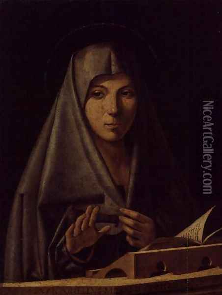 The Virgin Mary Praying Oil Painting - Antonello da Messina Messina