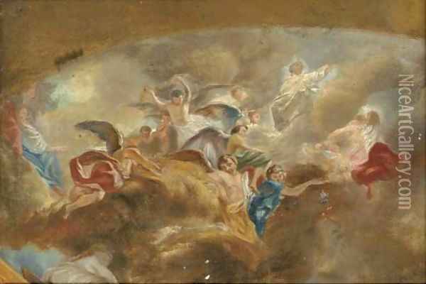 Design for an allegorical ceiling painting Oil Painting - Carlo Innocenzo Carloni