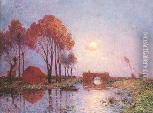 Pont de Pendille Oil Painting - Ferdinand Loyen Du Puigaudeau