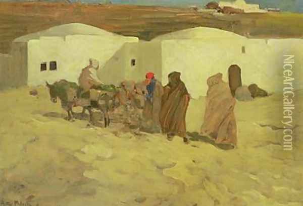 A Scene in Tunis 1899 Oil Painting - Arthur Melville