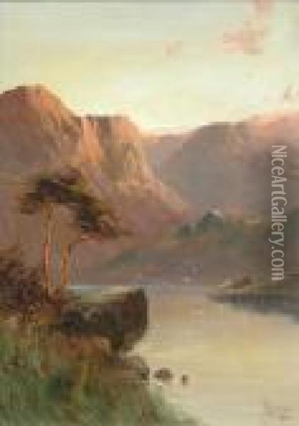 Highland Landscapes Oil Painting - John Henry Boel