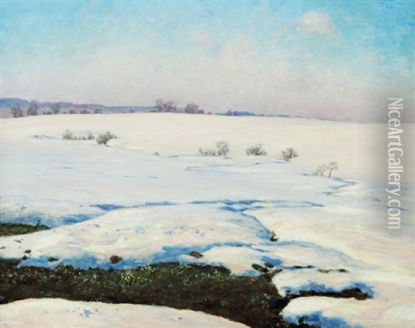 Konec Zimy Oil Painting - Frantisek Kavan