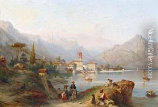Blick Auf Riva Am Gardasee Oil Painting - Karl Girardet