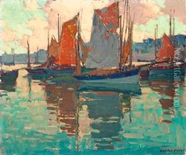 The Harbor, Douarnenez, France Oil Painting - Edgar Alwin Payne