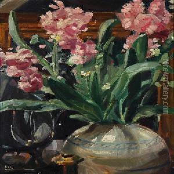 Still Life With Flowers Oil Painting - Edvard Weie
