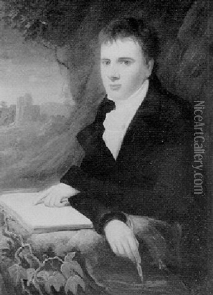 Portrait Of An Artist (george Vincent?) Oil Painting - George C. Watson