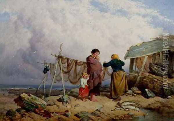 The Fishermans Family Oil Painting - Isaac Henzell