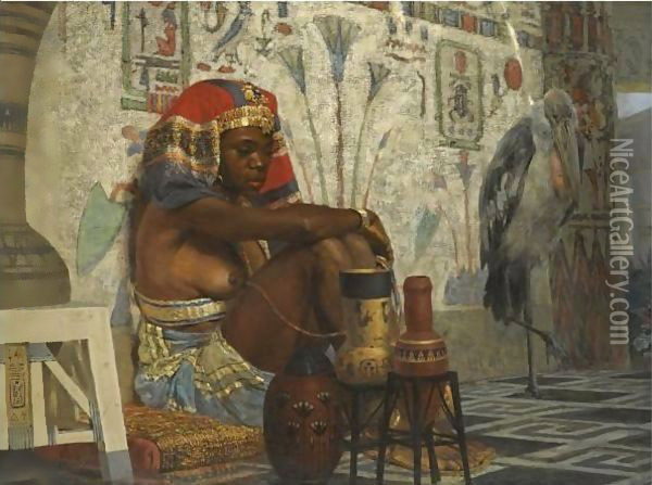 Egyptian Girl Oil Painting - Vasily Polenov