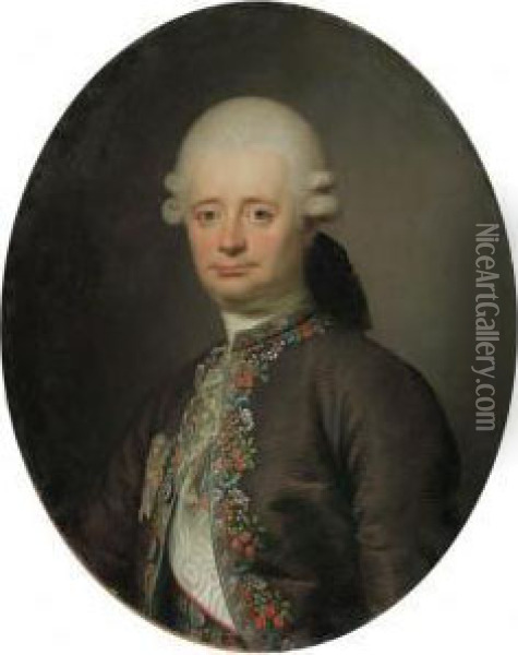 Portrait Of Baron Otto Blome Oil Painting - Jens Juel