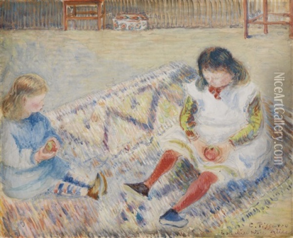 Etude Pour Les Enfants De L'artiste Oil Painting - Camille Pissarro
