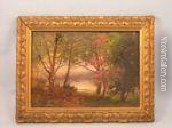 Summer Woodlandlandscape Oil Painting - Ernest Parton