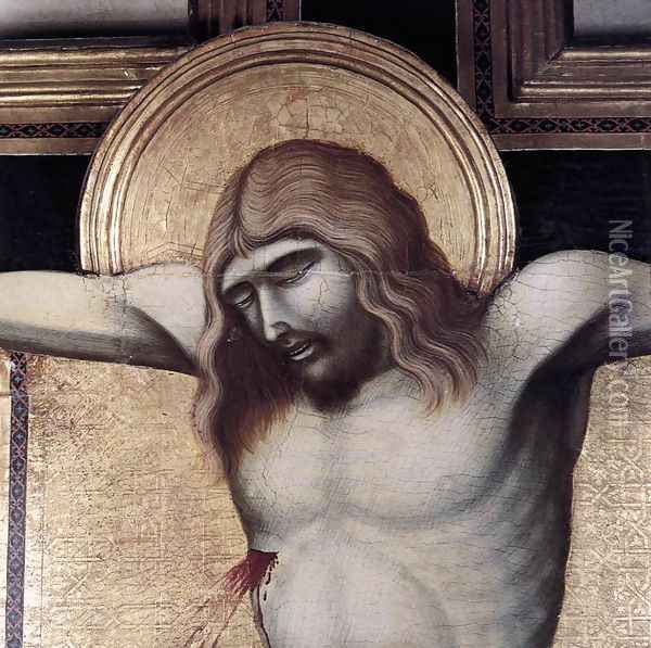 Crucifix (detail 1) c. 1320 Oil Painting - Pietro Lorenzetti